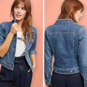 Pilcro and the Letterpress Denim Trucker Jacket - Size Medium